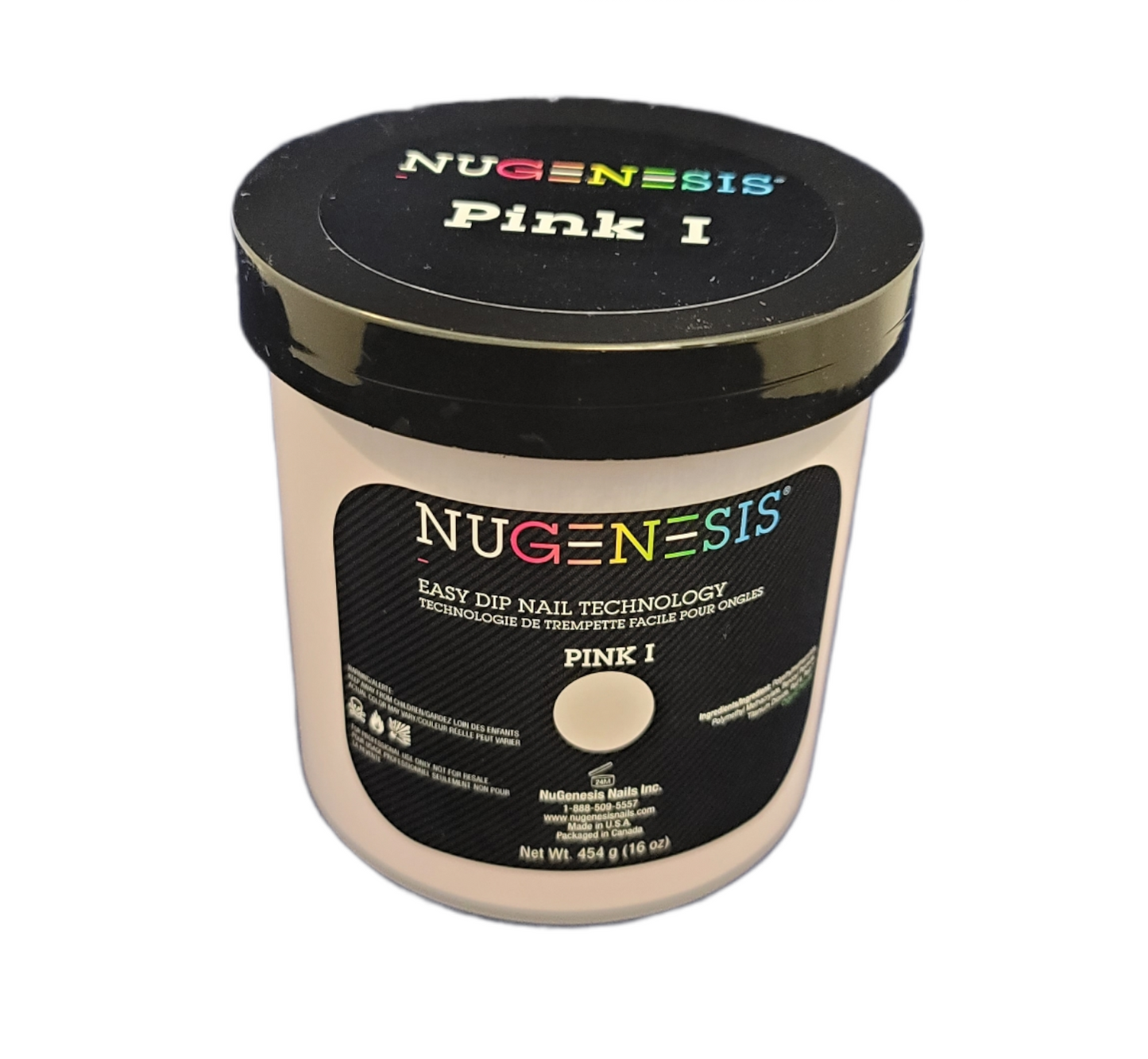 NuGenesis Nail Dipping Powder Refill Size 16oz/454g - HỒNG I 