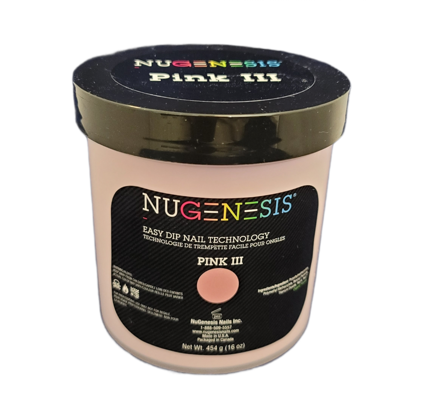 Bột nhúng móng NuGenesis cỡ 16oz/454g - HỒNG III 