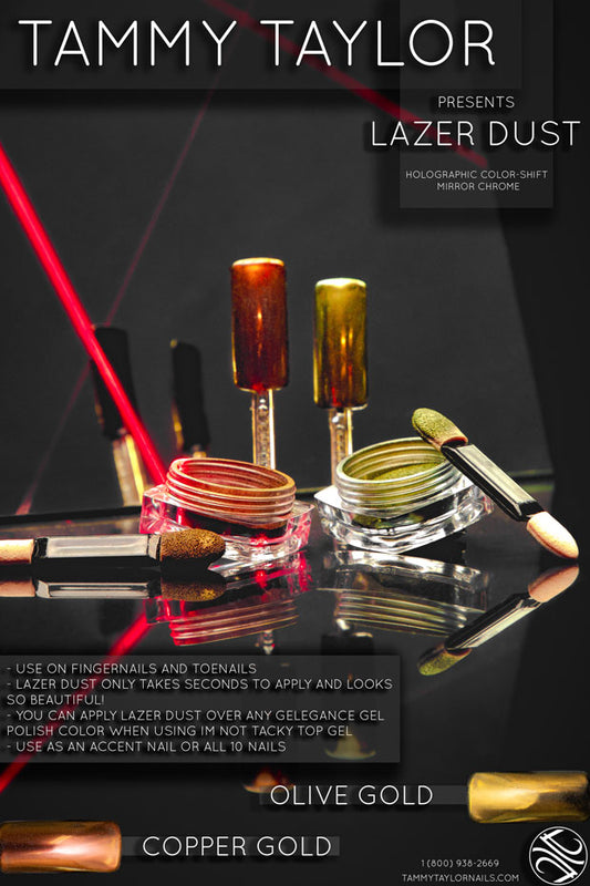 NEW! AUTUMN LAZER DUST COLLECTION Holographic Color Shift Mirror Chrome