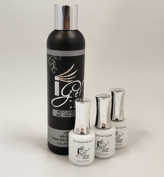 Igel Impeccable Soak off Gel - KHÔNG CẦN GEL LÀM SẠCH LỚP PHỦ BÓNG ĐÁ - Chọn kích thước 