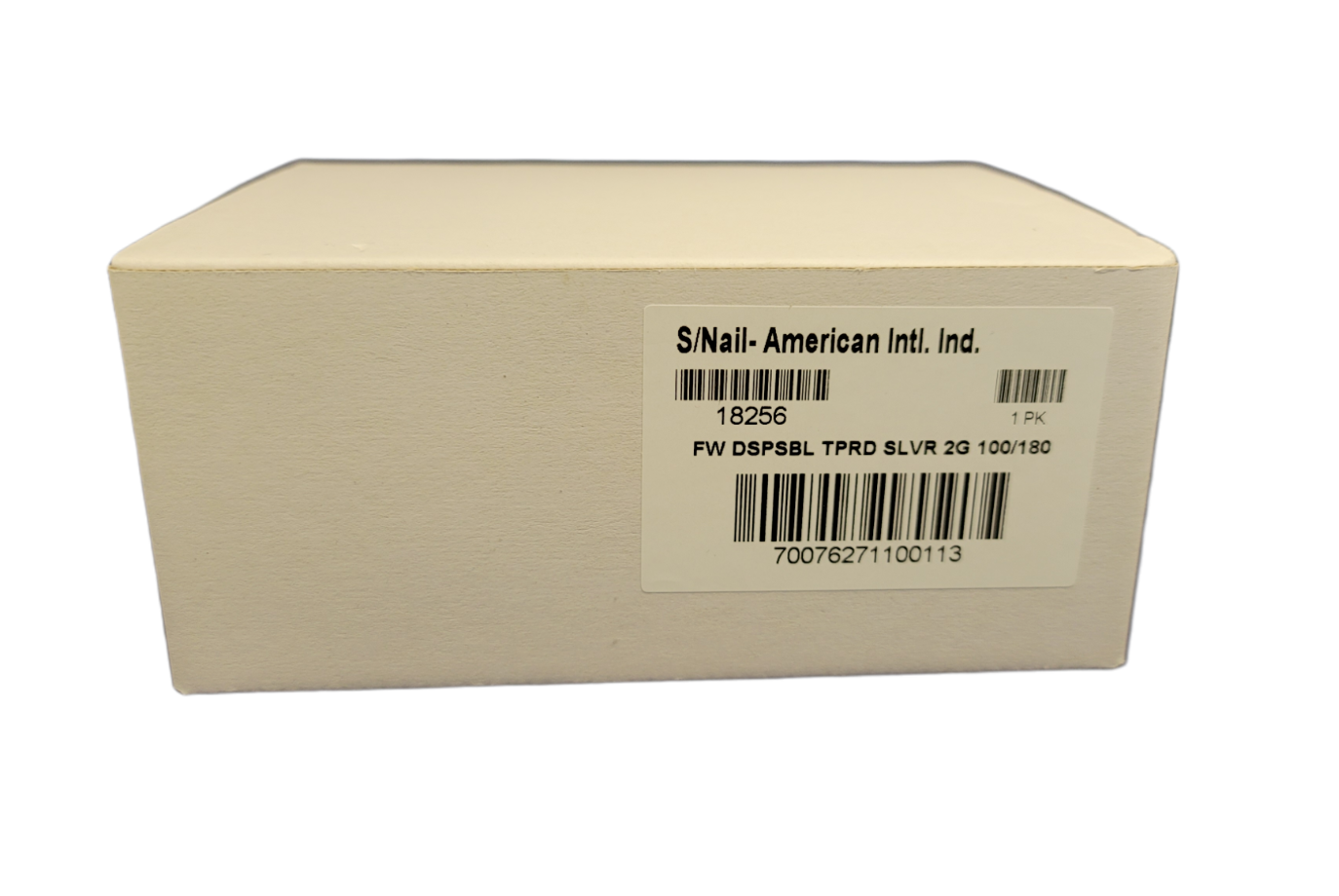 Flowery – Dũa móng tay dùng một lần lõi gỗ thon màu bạc 100/180 grit - 100 chiếc/hộp 